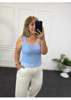 Dantel Astarlı Bluz